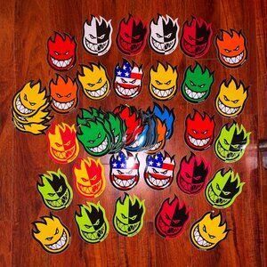 RARE LOT 6" Spitfire Flame Head Die Cut Stickers - 50 - Skateboard Thrasher